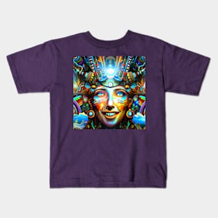 Techno-Shaman (6) Kids T-Shirt